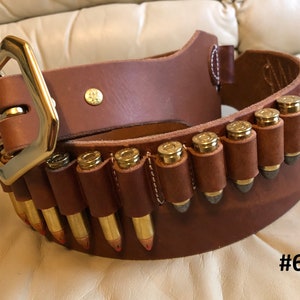 Combo Cartridge Belts 1 ply, 2-1/4 & 3-1/4" Wide,  45-70, 45LC, 12ga, Natural Leather Oil Dipped, Black, Russet, Dark Brn, SaSS UsA