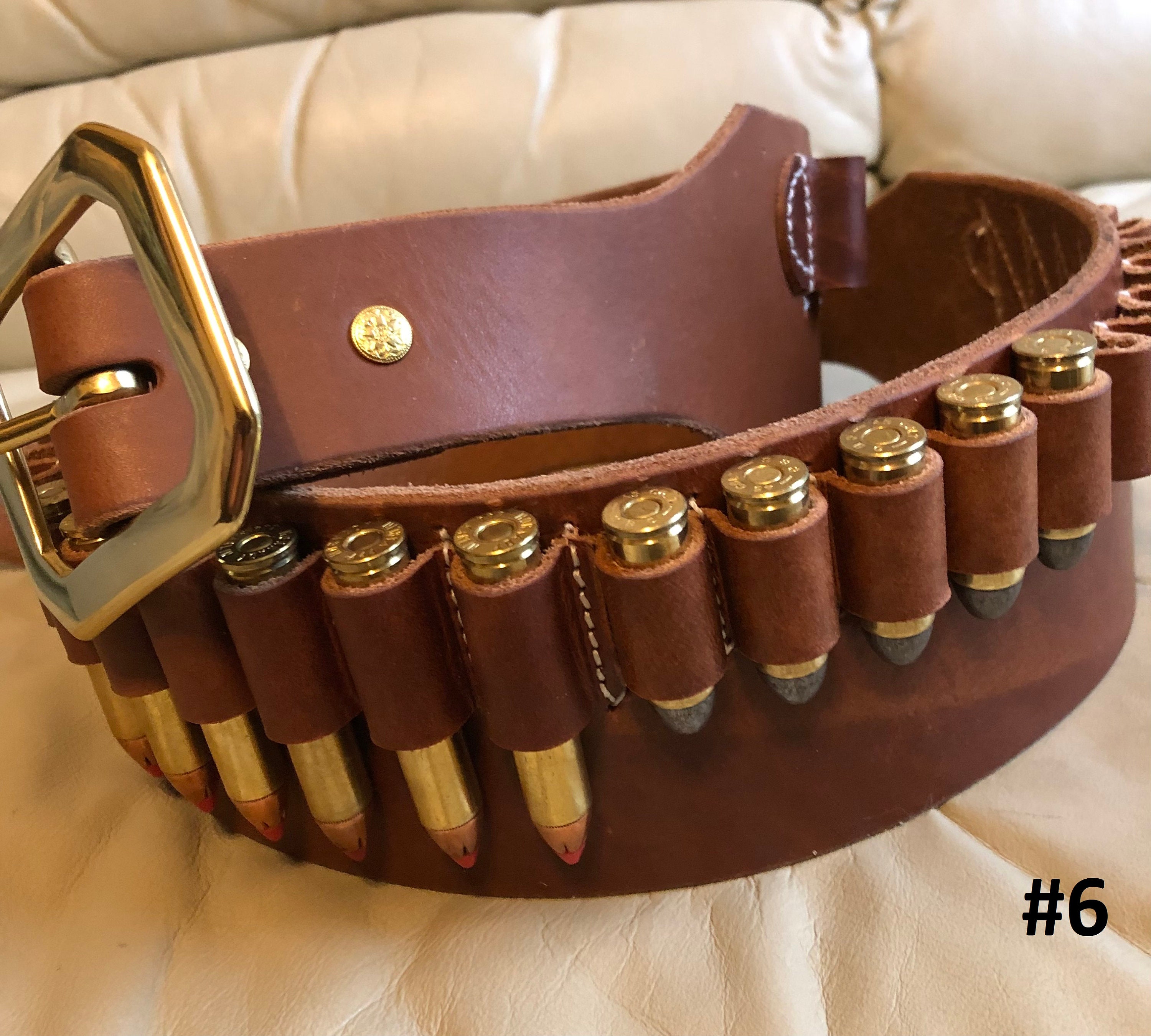 Wide Leather Cartridge Belt Etsy