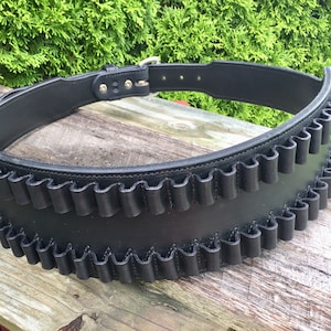 COWBOY Action/Situation Shooting, HANDGUNS Only, 60 Rds, 2 Row, 2-Ply Belt, Custom Sass work for the Single Action Shooting Society, USA