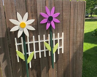 GARDEN FENCE to Add color and Decorate the Garden.  Handmade, All Poly, Made in the USA