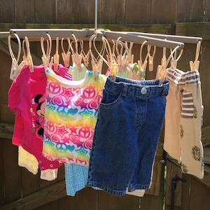 Clothes Drying Rack for RV Camping/Hunting, Traveling with New Baby, Gift for the New RV owner. Dry Towels when swimming, Handmade. USA