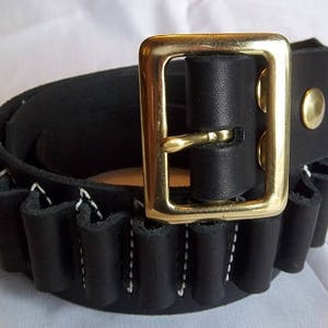 Cartridge Belts, RUSSET, 1 Ply, Leather shown in 2.25 in wide, Top Grain Leather, 30 Loops, USA image 5
