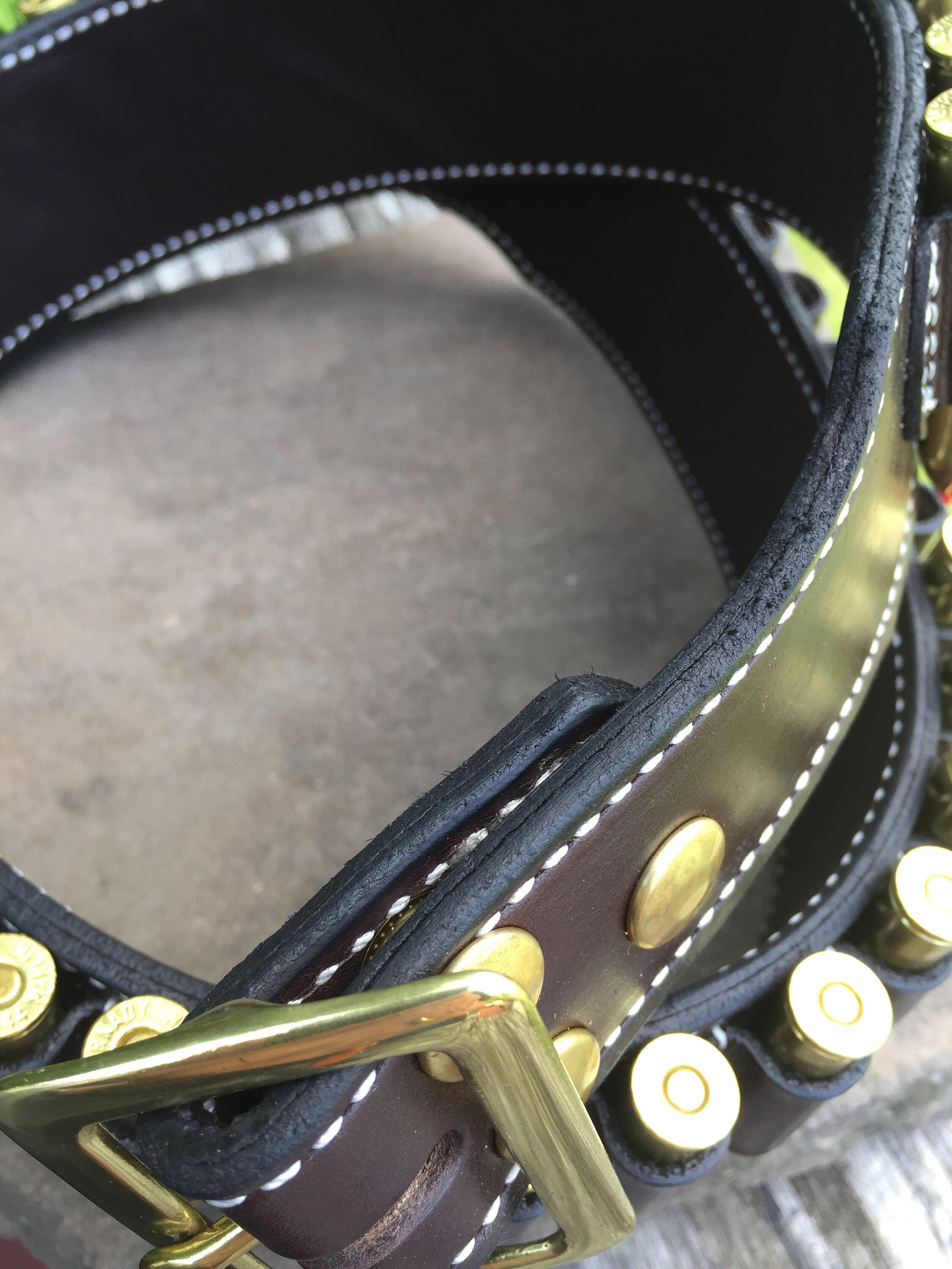 Cartridge Belt 2-1/4&quot; 2 PLY Our Finest Quality Leather Blk, Dk Brn, Russ, Nat Oil, Custom work for the Single Action Shooting Society. USA