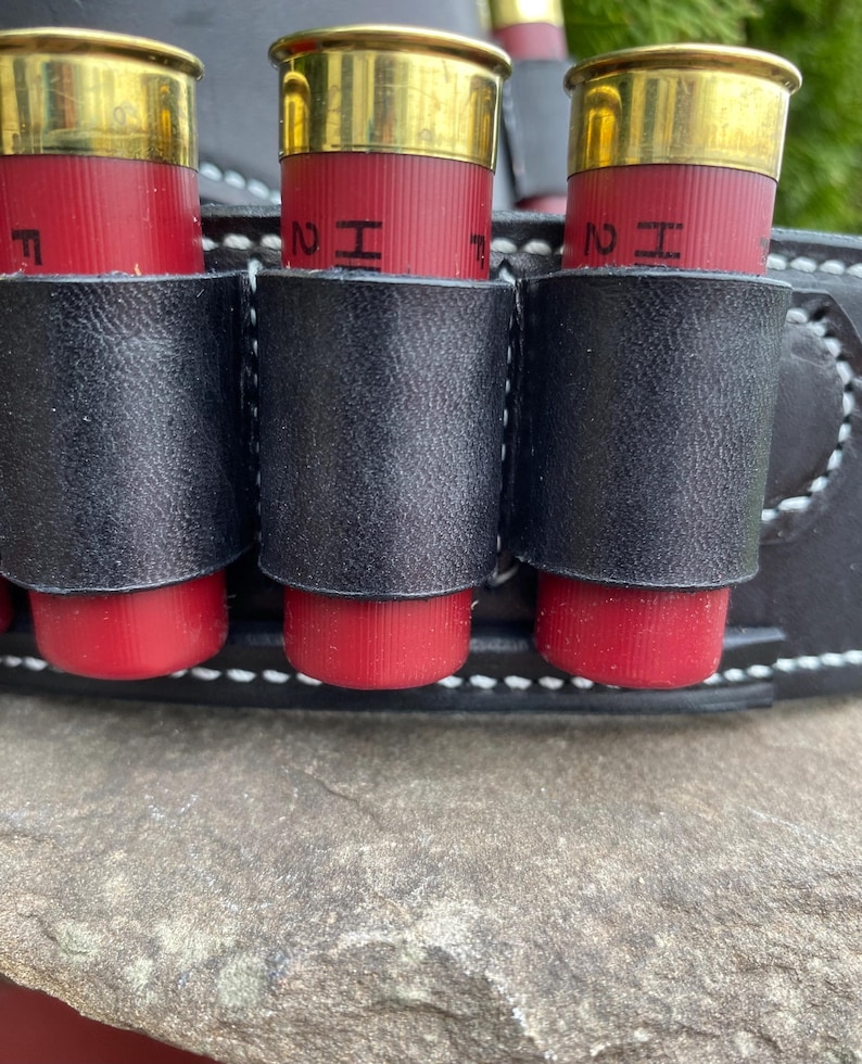Cartridge Belts, RUSSET, 1 Ply, Leather shown in 2.25 in wide, Top Grain Leather, 30 Loops, USA image 8
