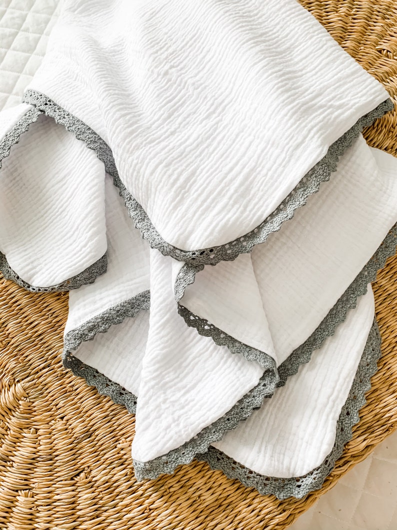 Snow White Baby Blankets White Baby Swaddles Lace Swaddle Etsy