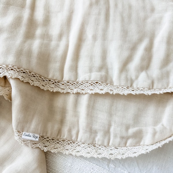 Baby lace swaddle blanket, swaddle, lace white baby blanket, receiving blanket, vintage baby swaddle blanket