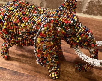 Beaded Elephant by Samburu Kenya artisan