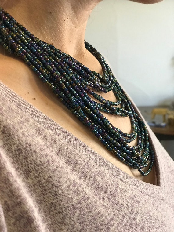 Multi Strand Beaded Necklace From Samburu Kenya Canada