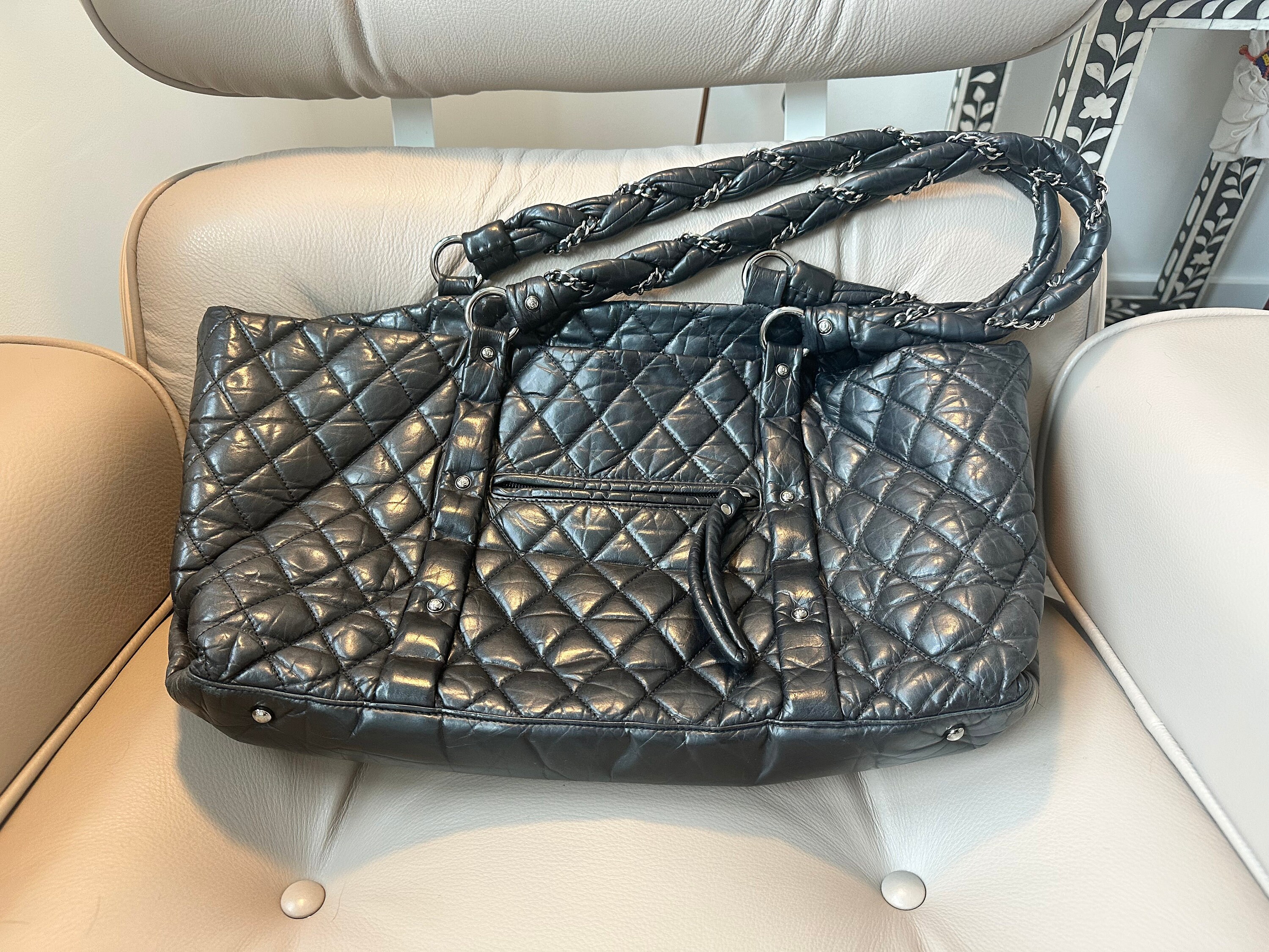 Chanel Distressed Lambskin Lady Braid Flap Shoulder Bag, Chanel Handbags