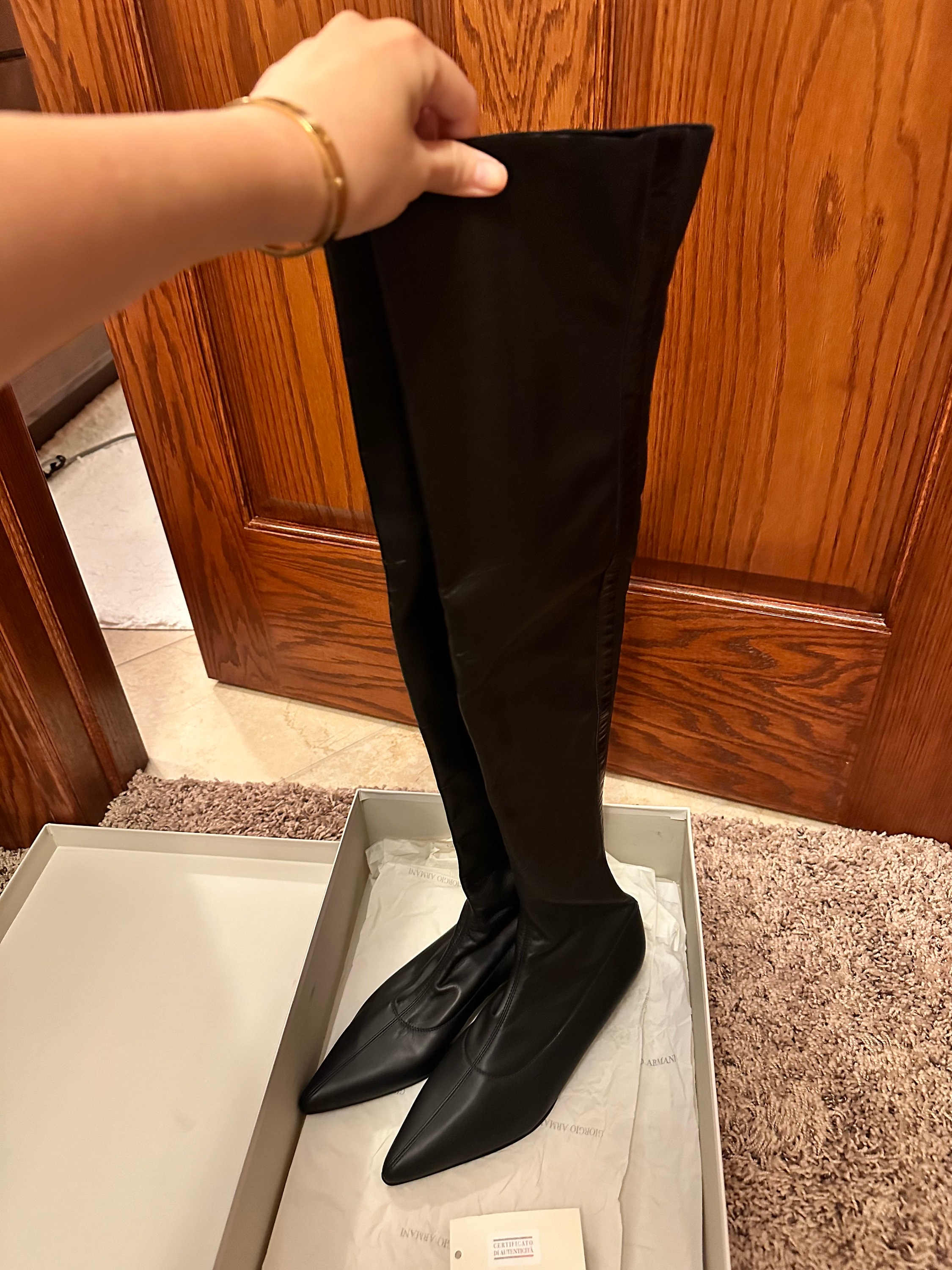 靴 Giorgio armani side zip leather boots Giorgio Armani Zip Leather Boots | Black | FARFETCH