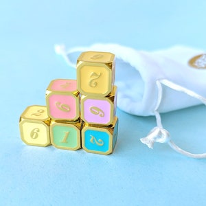 Soft Rainbow Metal Dice Set All D6s image 1