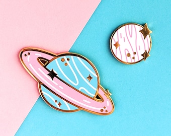 Pastell Planet Emaille Pin Set