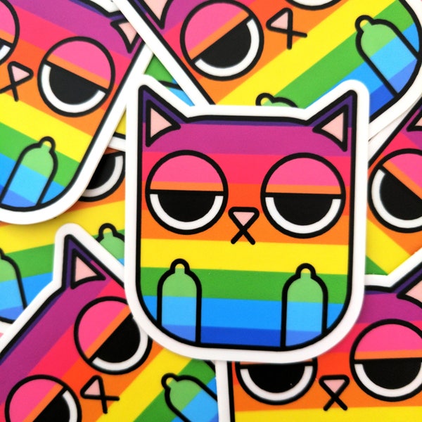 Pegatina Rainbow Sass Cat