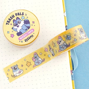 Trash Pals Washi Tape | 25mm x 10m | cute washi tape / scrapbooking tape / space washi tape / cute stationery