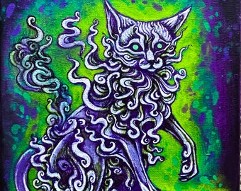 Ghost Kitty | original painting on canvas