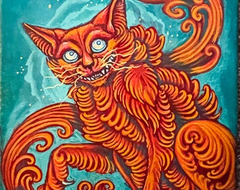 Feral Orange Cat| original painting on canvas