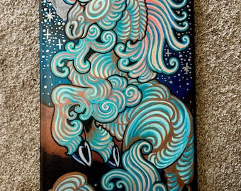 Unicornio de fantasía / pintura original sobre lienzo