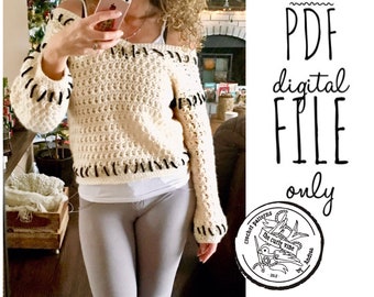 Sally Sweater Crochet PDF Pattern