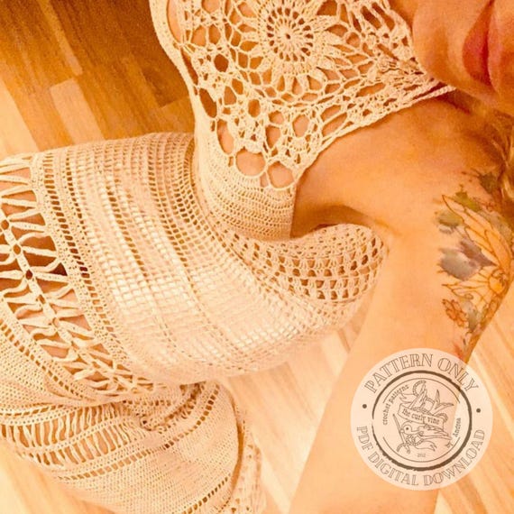 Crochet Boho Dress Pattern PDF - Dream Catcher Dress,  Digital Download