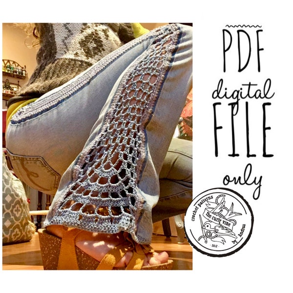 Crochet BELLBOTTOM Jeans PDF Crochet Pattern Digital File Only