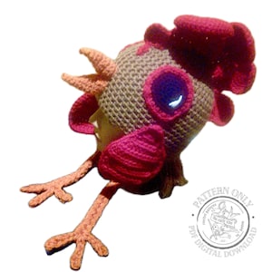 Crochet Rooster Hat Pattern PDF - Digital Download