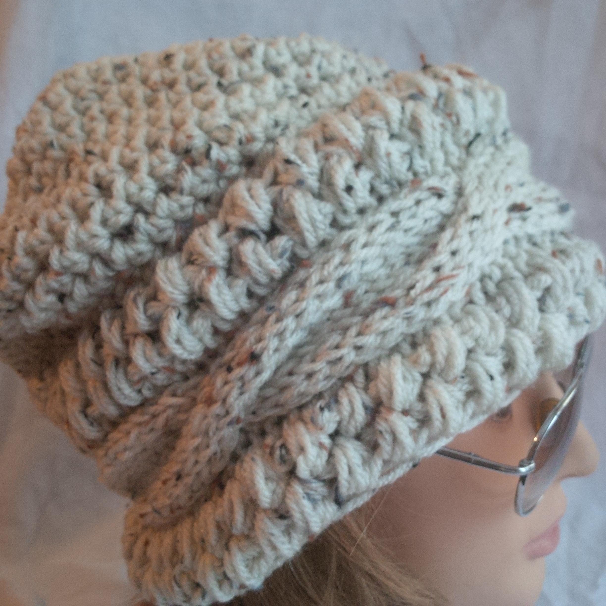 Crochet & Knit Hat Pattern PDF - Cable Slouchy Hat, Digital Download - Etsy