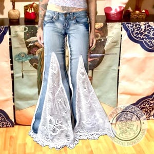 Crochet Flare Pants Pattern - Infinity Jeans, Digital Download