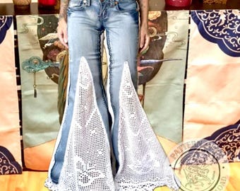 Crochet Flare Pants Pattern - Infinity Jeans, Digital Download