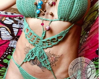 Crochet Swimsuit Pattern PDF - Butterfly Monokini, Digital Download
