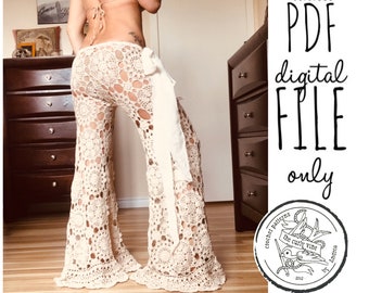 Mermaid Lace Pants PDF Crochet Pattern