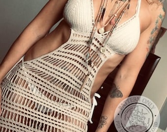 Crochet Boho Cover-up Pattern PDF - Cancun Dress, Digital Download