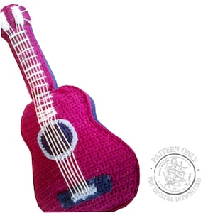 Crochet Guitar Pattern PDF - Acoustic Guitar, Digital Download