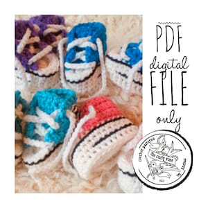 PATTERN ONLY  Crochet Baby Converse Pattern
