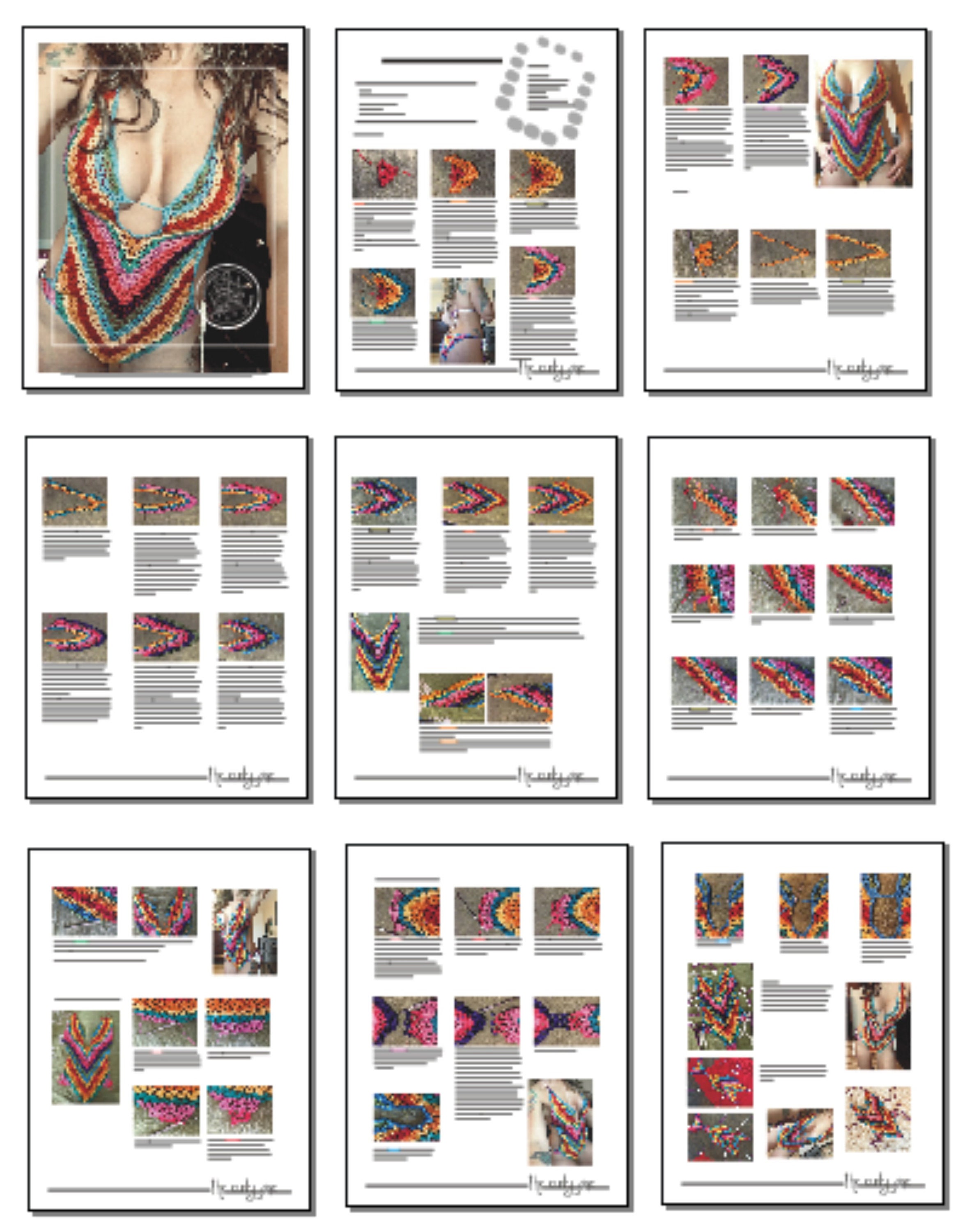 Rainbow Monokini PDF Crochet Pattern - Etsy