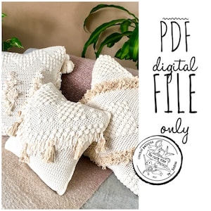 Boho Crochet Pillow PDF Crochet Pattern