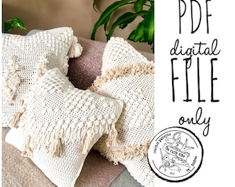 Boho Crochet Pillow PDF Crochet Pattern