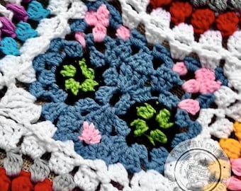 Crochet Cat Granny Square Pattern PDF - Digital Download