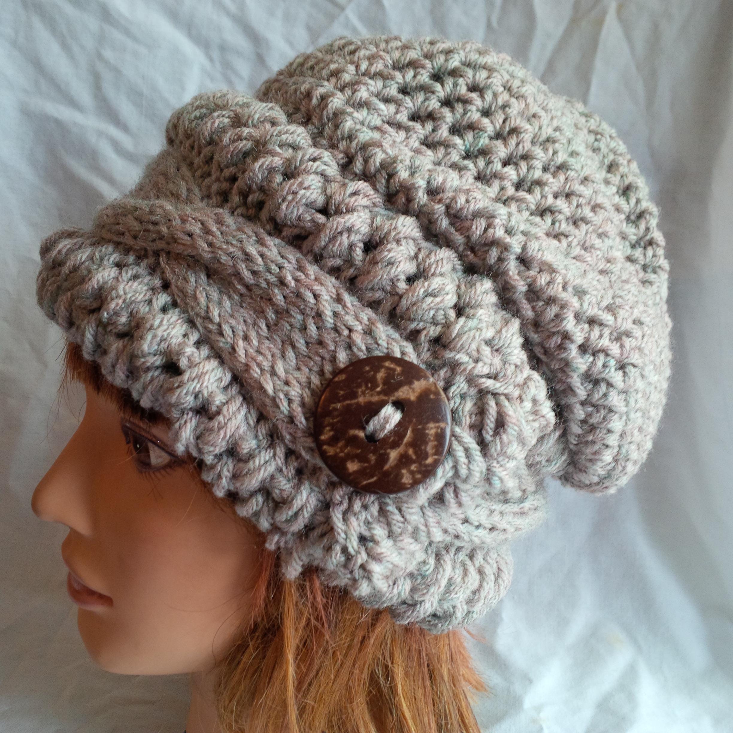 Crochet & Knit Hat Pattern PDF - Cable Slouchy Hat, Digital Download - Etsy