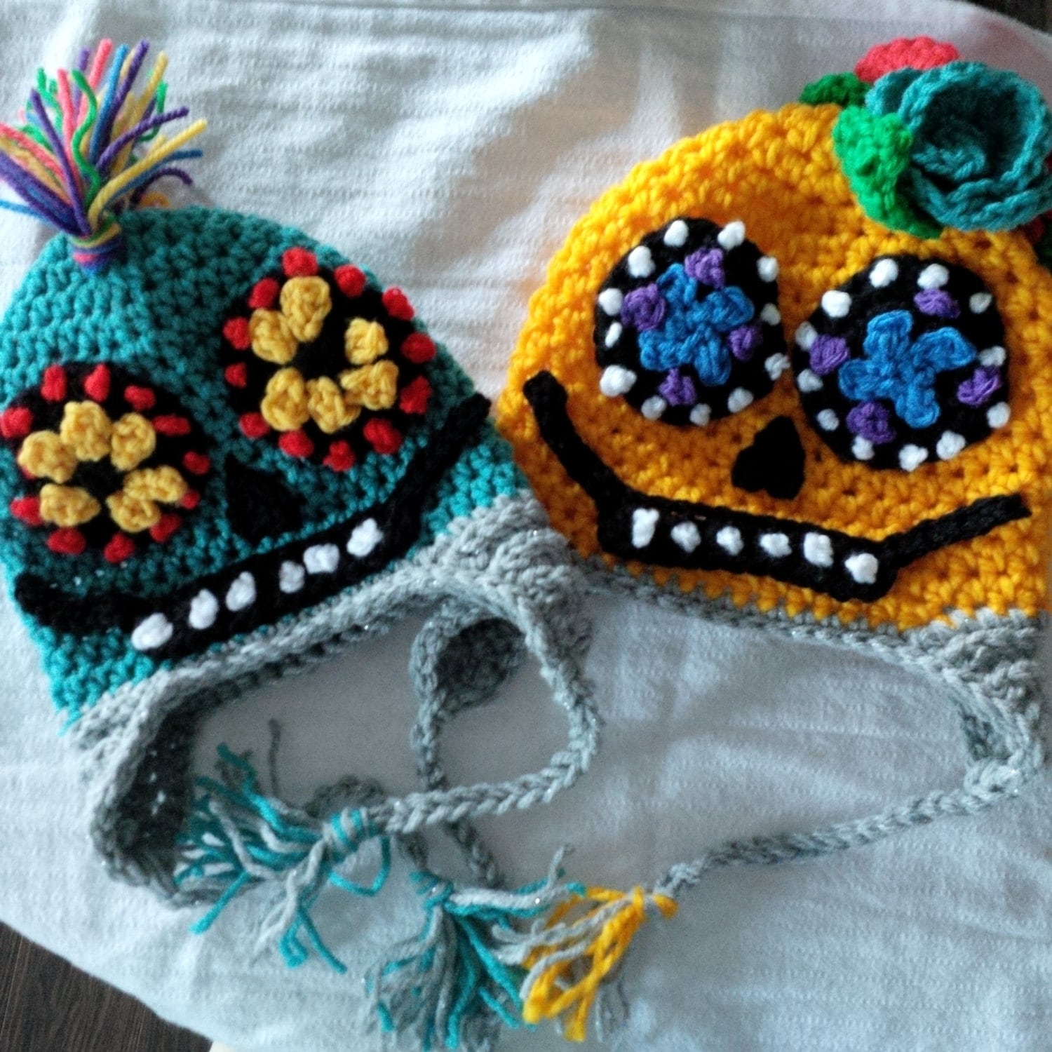 Crochet Sugar Skull Hat Pattern Etsy