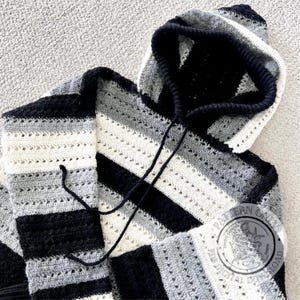 Crochet Sweater Pattern PDF - In da Hoodie, Digital Download