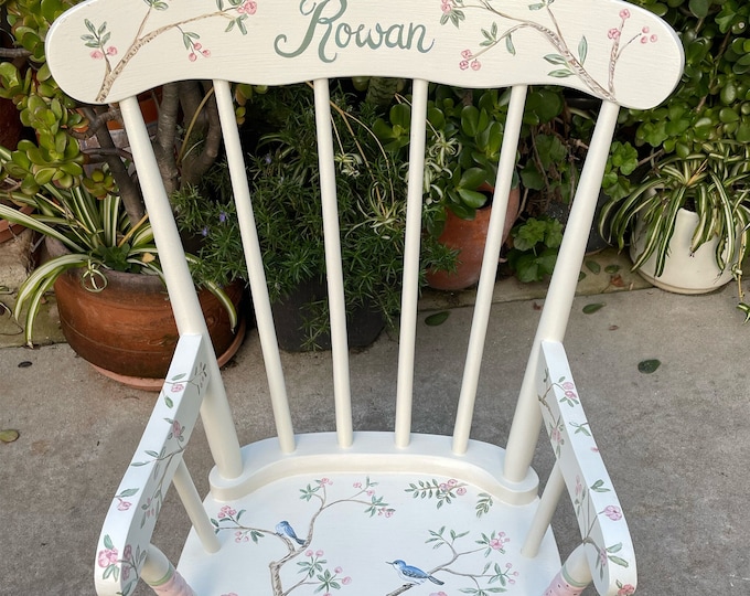 Child's Rocking Chair, Hand Painted Rocking Chair, Painted Children's ...