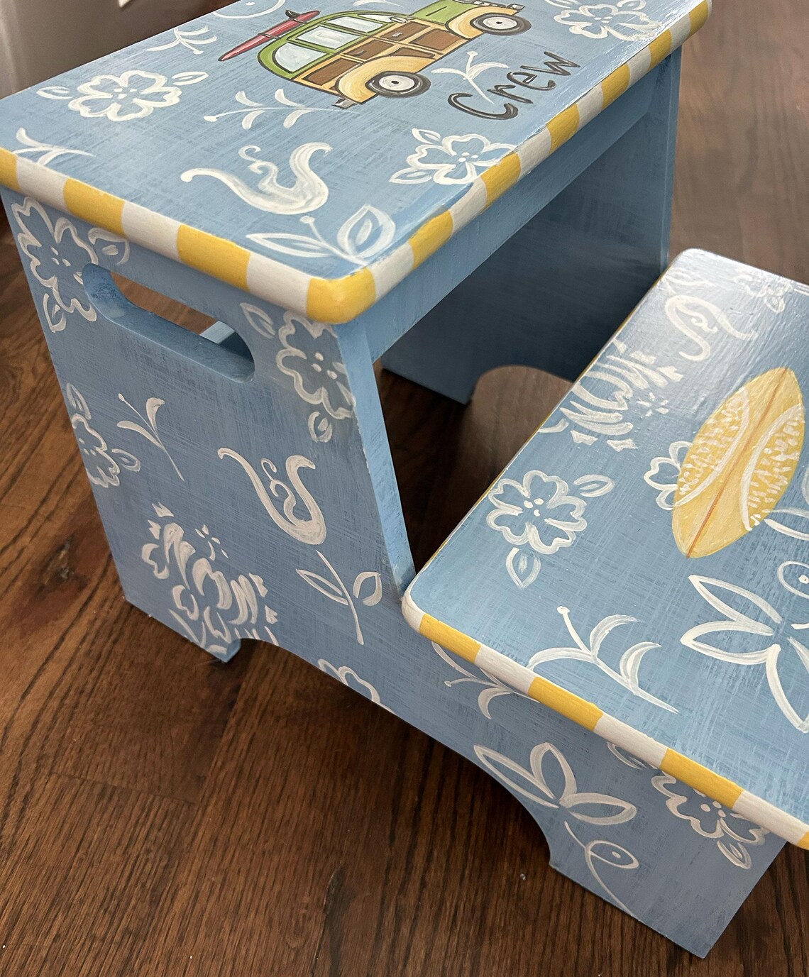 Personalized Kids Gifts, Boys Step Stool, Painted Step Stools, Surf's ...