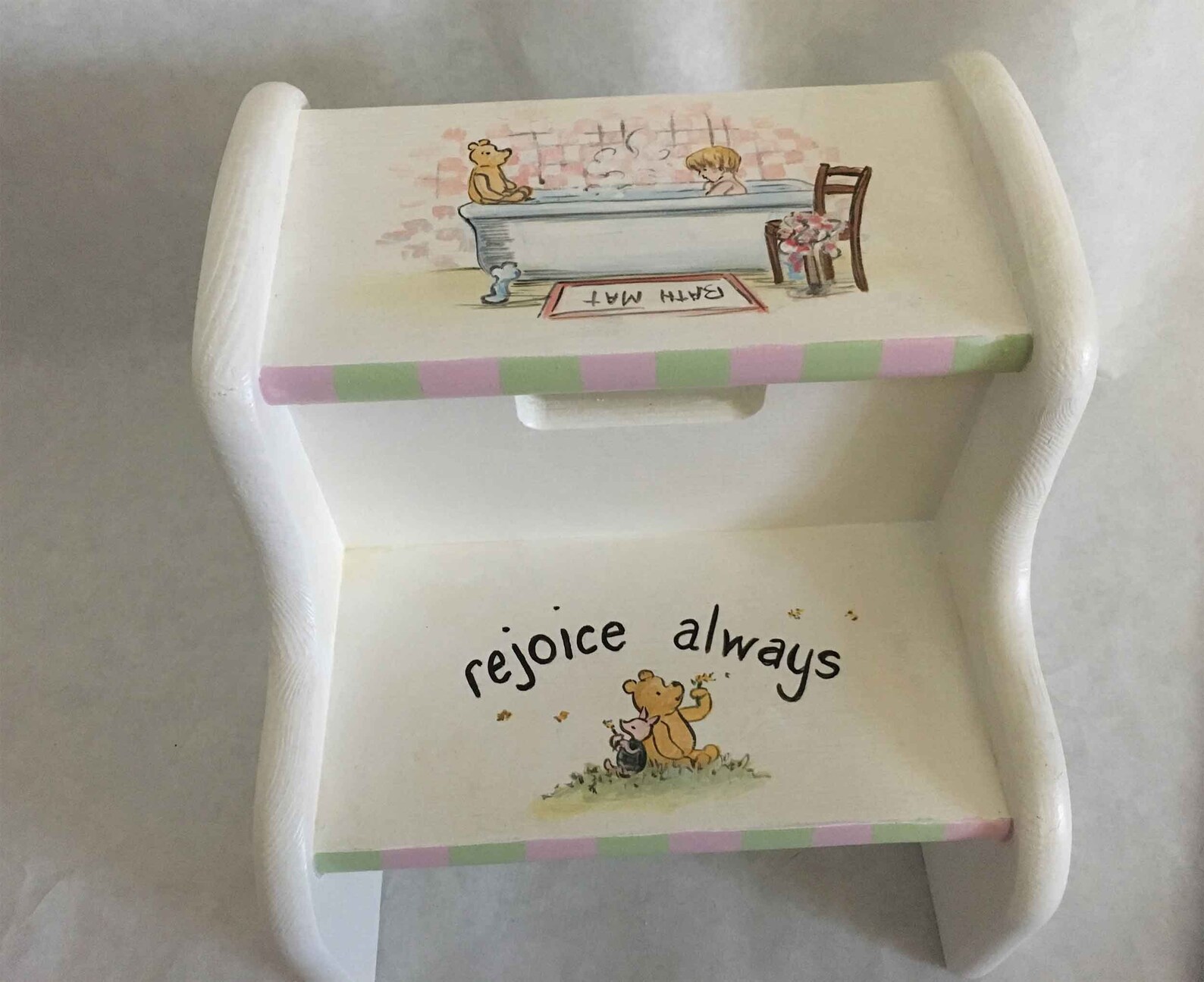 Kids Step Stools Wood Step Stool Hand Painted Step Stool Etsy