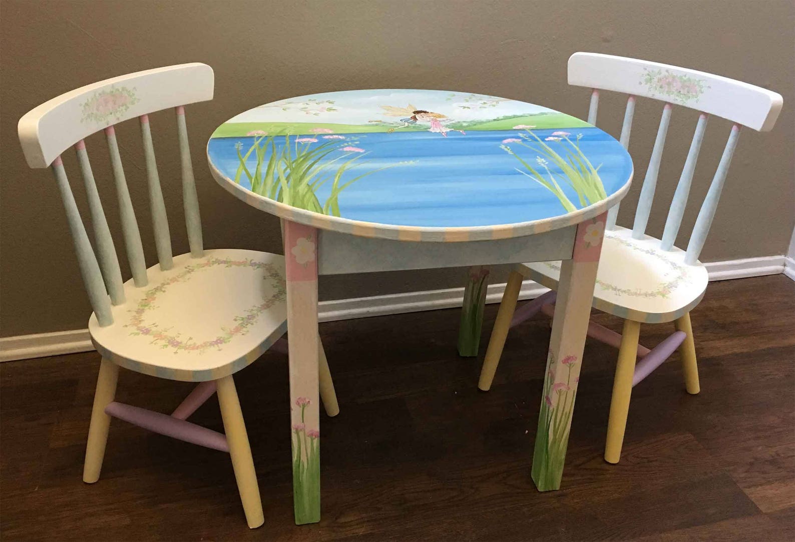 Fairy Table and Chair Set Hand Painted Child's Table and Etsy