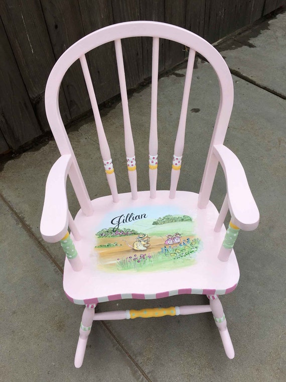 childs rocking chair with name