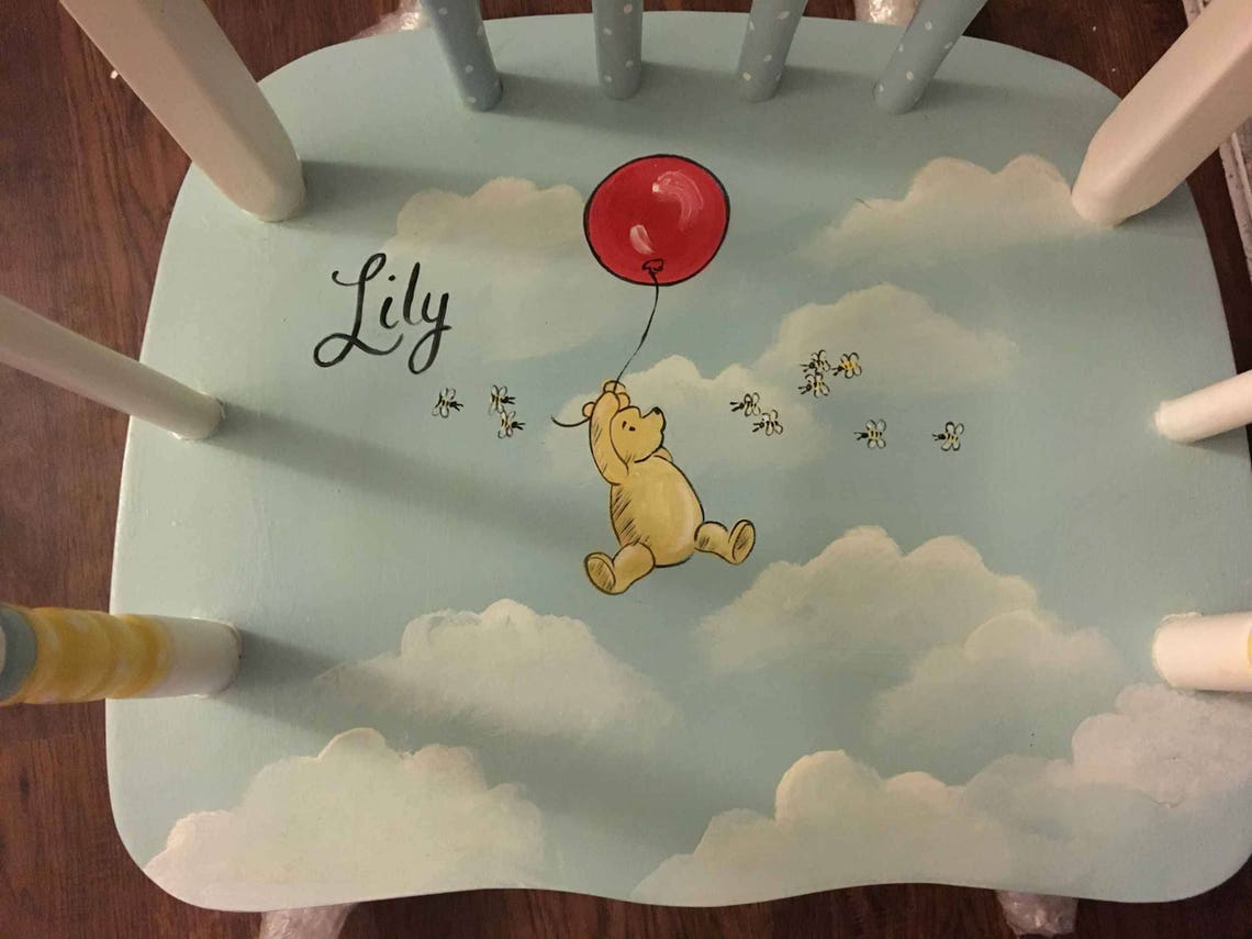 Hand Painted Kids Rockers Winnie the Pooh Rocking Chair Kids - Etsy Canada
