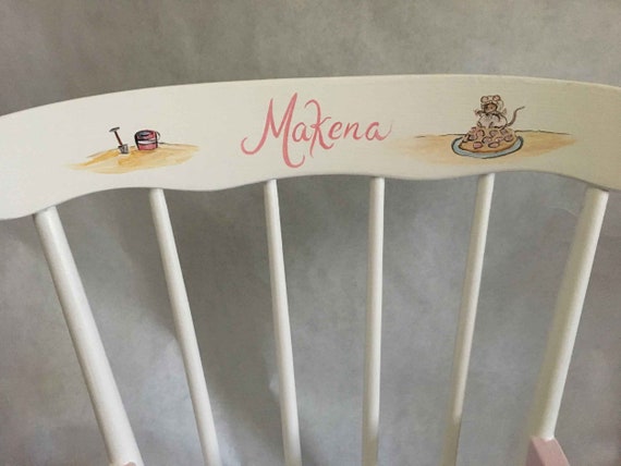 Hand Painted Rocking Chairs Child S Rockers Hand Painted Etsy