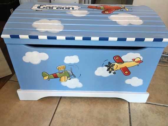 hand painted toy boxes