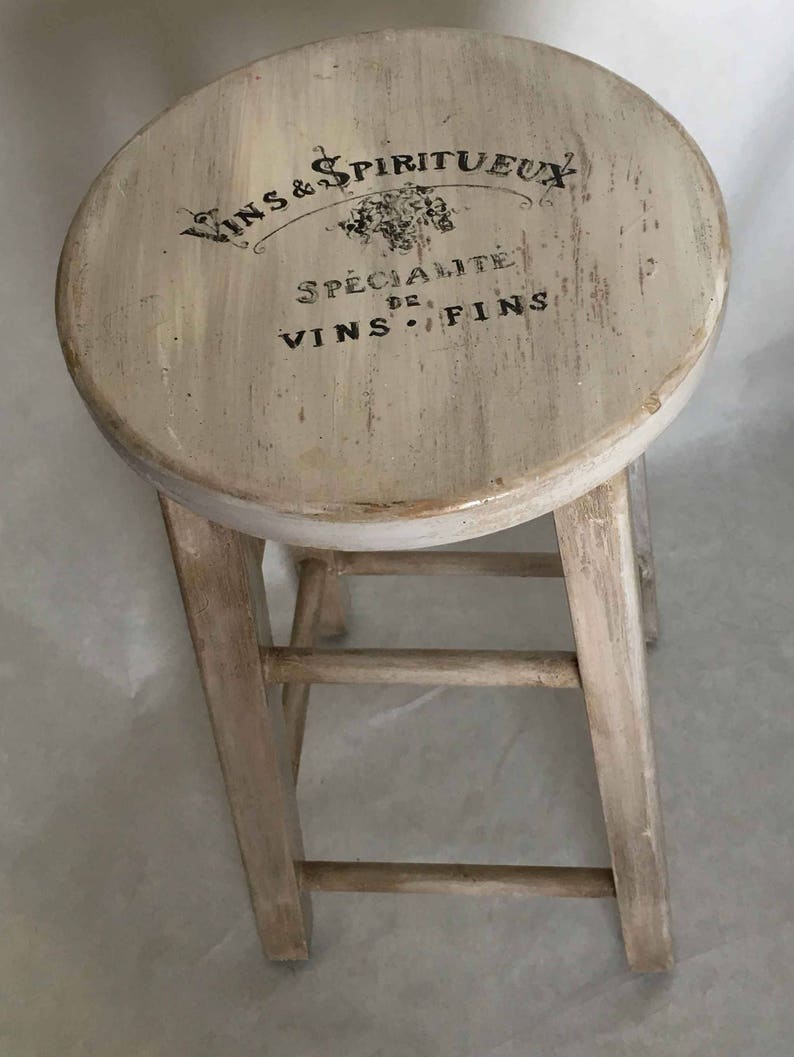 Bar Stools Shabby Chic Bar Stools Hand Painted Bar Stool Etsy