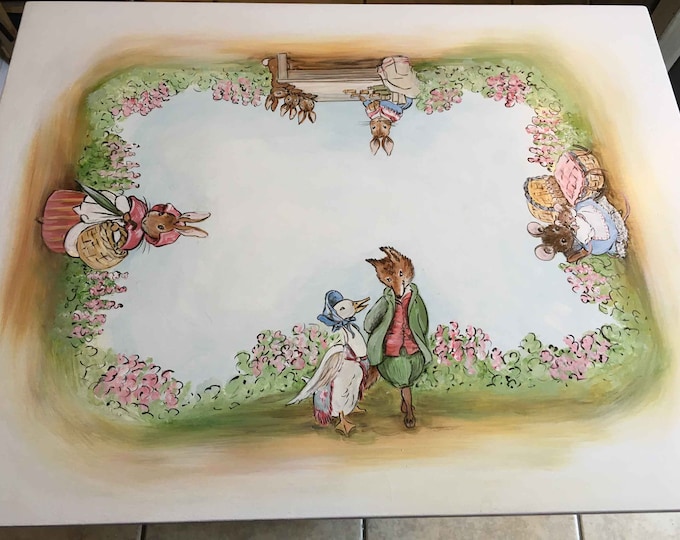 Hand Painted Child's Table Set, Peter Rabbit Table Set - Etsy
